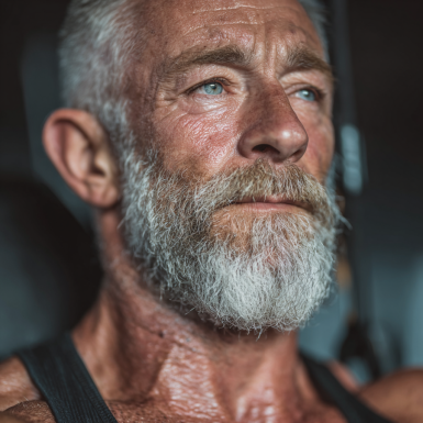 Активні люди старшого віку під час групового заняття йогою